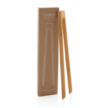 Logo trade advertising products image of: Ukiyo bamboo serving tongs
