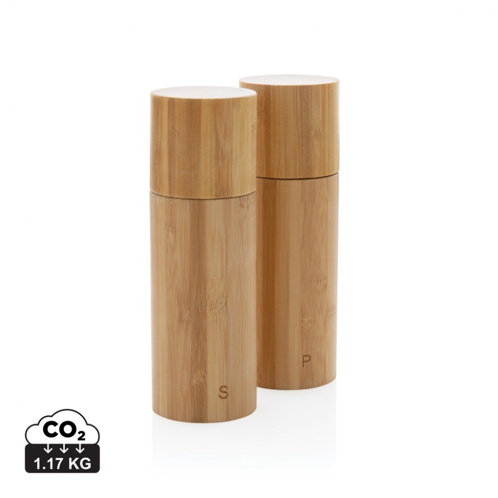 Logotrade promotional gifts photo of: Ukiyo bamboo salt and pepper mill set