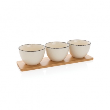 Logotrade corporate gifts photo of: Ukiyo 3pc serving bowl set with bamboo tray