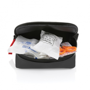 Logotrade corporate gift image of: RCS recycled nubuck PU pouch first aid set mailable
