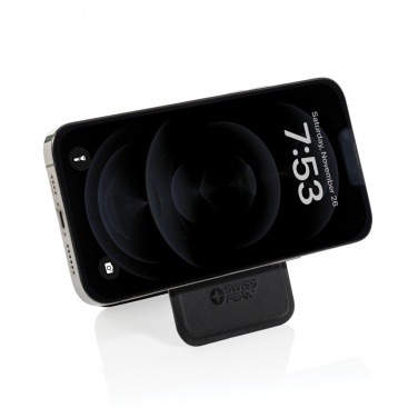 Logotrade promotional merchandise image of: Magstand RCS recycled PU magnetic phone wallet with stand