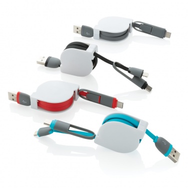 Logotrade promotional merchandise picture of: 3-in-1 retractable cable