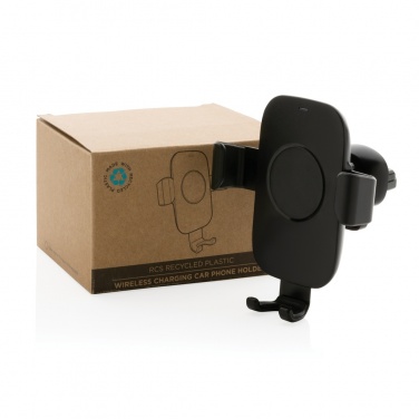 Logotrade corporate gifts photo of: RCS recycled plastic 10W wireless charging car holder