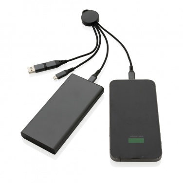 Logo trade promotional gifts picture of: Terra RCS recycled aluminium 6-in-1 charging cable