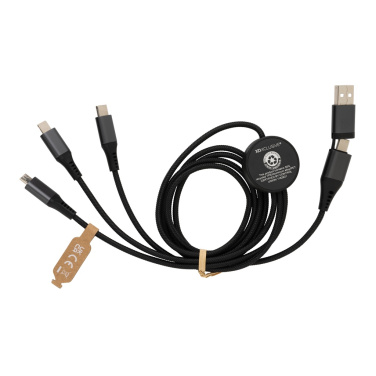 Logotrade promotional gift picture of: Terra RCS recycled aluminium 120cm 6-in-1 cable
