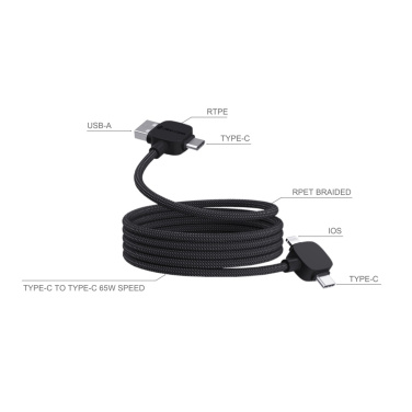 Logotrade promotional giveaways photo of: Urban Vitamin Stockton 65W RCS RTPE/RPET magnetic cable