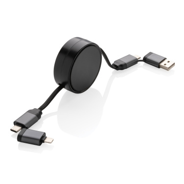Logotrade advertising product image of: Terra RCS recycled aluminium retractable 6 in 1 cable