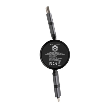 Logotrade promotional giveaways photo of: Terra RCS recycled aluminium retractable 6 in 1 cable