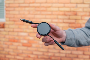 Logo trade advertising product photo of: Terra RCS recycled aluminium retractable 6 in 1 cable