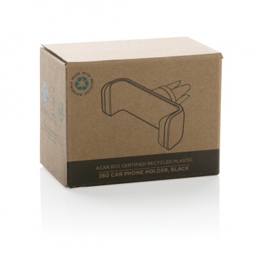 Logo trade business gifts image of: Acar RCS recycled plastic 360 degree car phone holder