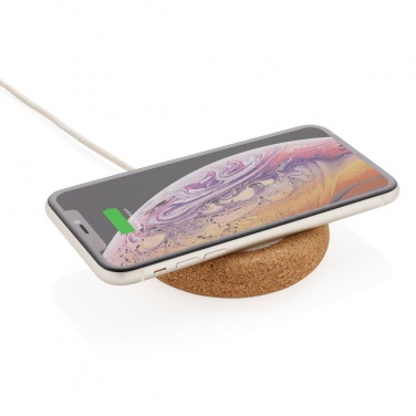 Logotrade promotional item image of: Cork and Wheat 5W wireless charger