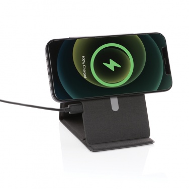 Logo trade business gifts image of: Artic Magnetic 10W wireless charging phone stand