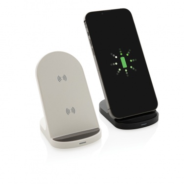 Logo trade advertising products image of: RCS recycled plastic double coil wireless stand 15W