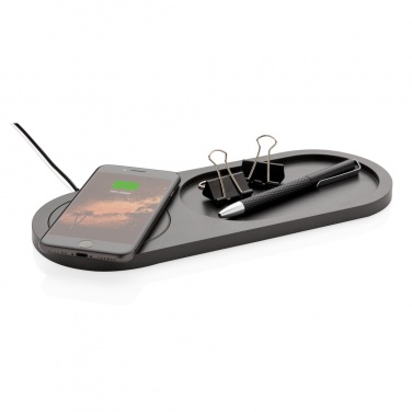Logo trade advertising products image of: Encore 10W wireless charging valet tray
