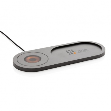 Logo trade advertising products image of: Encore 10W wireless charging valet tray