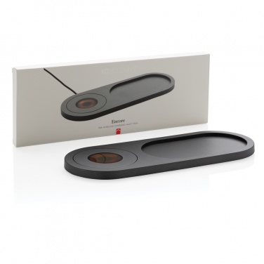 Logo trade promotional products image of: Encore 10W wireless charging valet tray