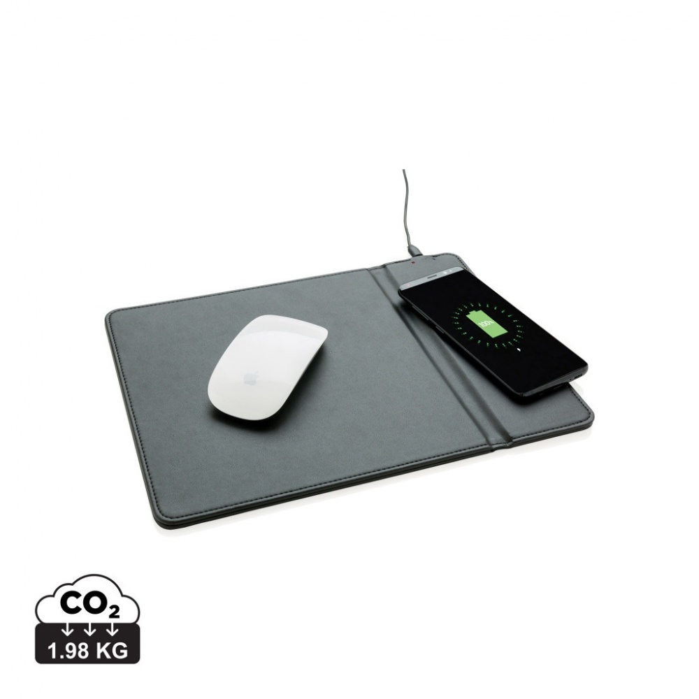 Logo trade promotional gifts image of: Mousepad with 5W wireless charging