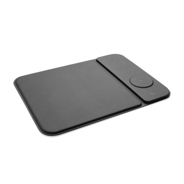 Logotrade promotional merchandise image of: Swiss peak RCS recycled PU 15W 3 in 1 charging mousepad