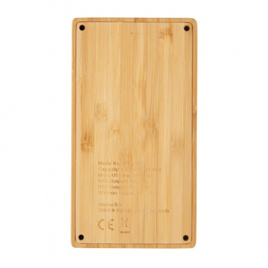 Logotrade corporate gift image of: Bamboo 4.000 mAh wireless 5W Powerbank