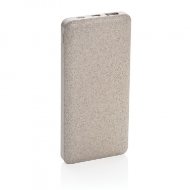 Logo trade advertising products picture of: 10.000 mah wheat straw powerbank
