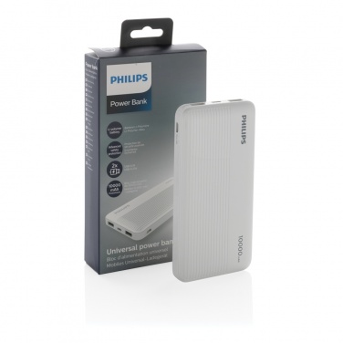 Logo trade promotional giveaways picture of: Philips 10.000 mAh slim powerbank
