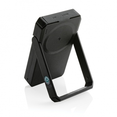 Logo trade promotional product photo of: Skywave RCS rplastic solar powerbank 5000 mAh 10W wireless