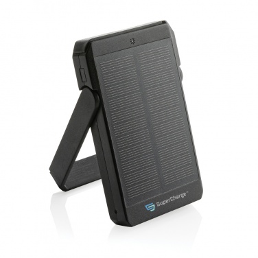 Logo trade corporate gift photo of: Skywave RCS rplastic solar powerbank 5000 mAh 10W wireless