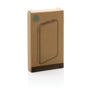 Logotrade corporate gift image of: RCS recycled plastic 5.000 mAh Powerbank