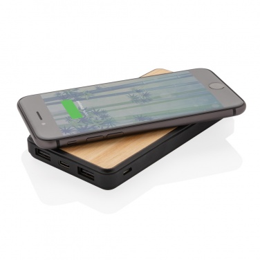 Logo trade promotional merchandise picture of: RCS recycled plastic 8000 mAh Wireless Powerbank