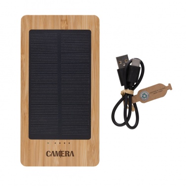 Logotrade promotional item picture of: Sunwick 10.000 mAh Bamboo solar powerbank