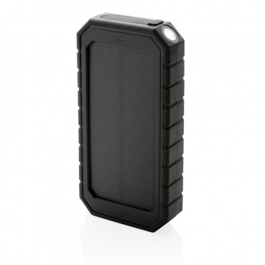 Logo trade promotional merchandise image of: RCS recycled plastic Solar powerbank with 10W Wireless
