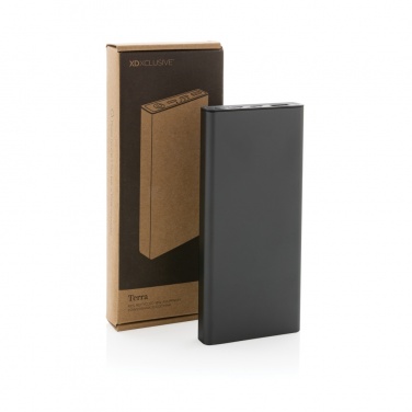 Logotrade promotional gift image of: Terra RCS recycled 18W aluminium powerbank 10.000 mAh