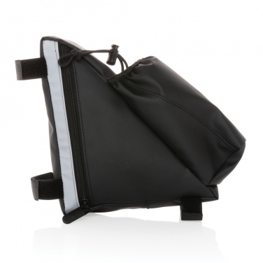 Logo trade promotional merchandise photo of: PU high visibility bike frame bag with bottle holder