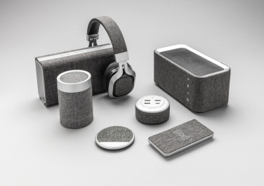 Logo trade corporate gifts picture of: Vogue wireless charging speaker