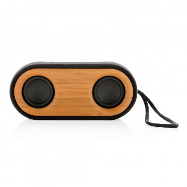 Logo trade promotional gift photo of: Bamboo X double speaker