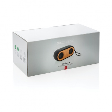 Logo trade advertising product photo of: Bamboo X double speaker