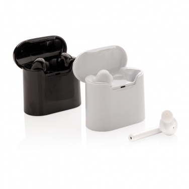 Logo trade promotional product photo of: Liberty wireless earbuds in charging case