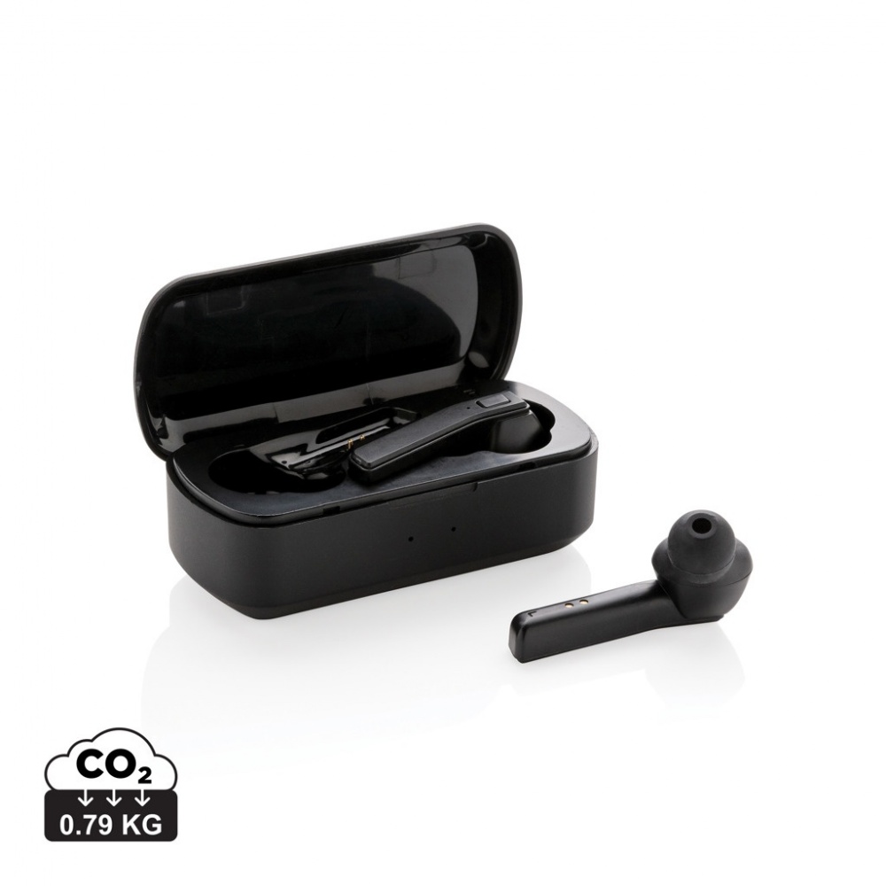 Logo trade promotional merchandise photo of: Free Flow TWS earbuds in charging case