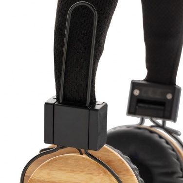 Logo trade advertising products image of: Bamboo wireless headphone
