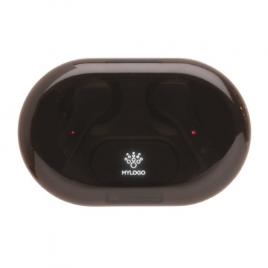 Logotrade corporate gift picture of: Light up logo TWS earbuds in charging case