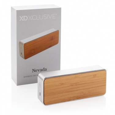 Logotrade promotional merchandise photo of: Nevada Bamboo 3W wireless speaker