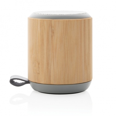 Logo trade corporate gift photo of: Bamboo and fabric 3W wireless speaker