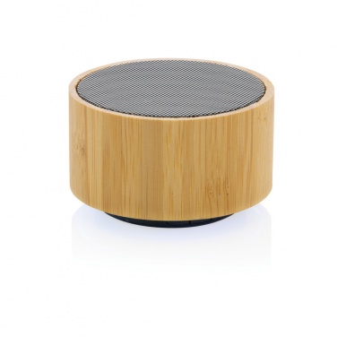 Logo trade promotional merchandise photo of: RCS recycled plastic and bamboo 3W wireless speaker