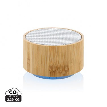 Logo trade corporate gifts picture of: RCS recycled plastic and bamboo 3W wireless speaker