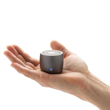 Logo trade advertising product photo of: Swiss Peak RCS recycled aluminum 3W bass speaker