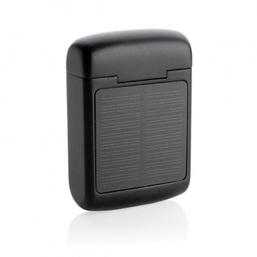 Logotrade promotional product image of: Skywave RCS recycled plastic solar earbuds