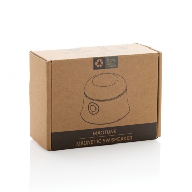 Logo trade promotional giveaways picture of: Magtune RCS recycled plastic magnetic 5W speaker