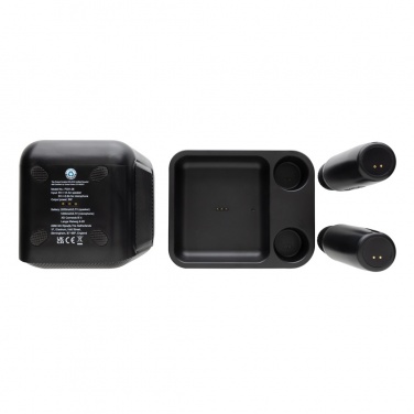 Logotrade promotional items photo of: Singvibe RCS recycled plastic karaoke set with double mic