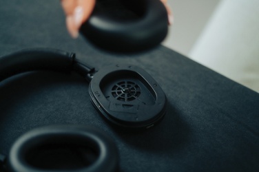 Logo trade promotional merchandise photo of: Irvine RCS recycled and repairable ANC wireless headphone