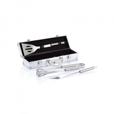 Logotrade corporate gift picture of: 3 pcs barbecue set in aluminium box